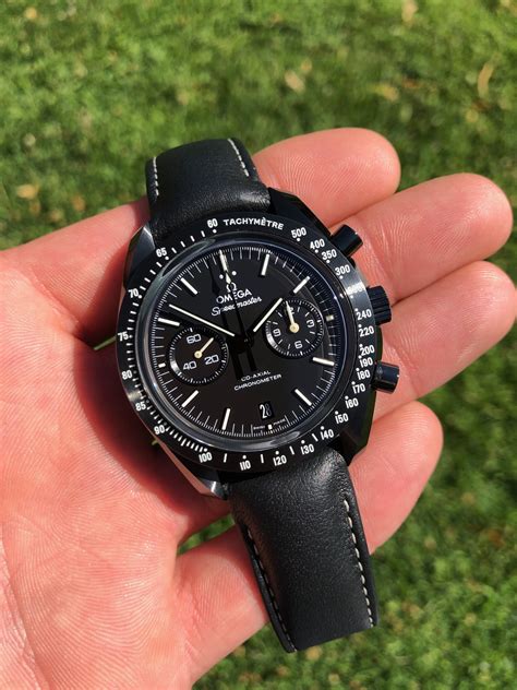 omega speedmaster dark side of the moon pitch black|omega moonwatch dark side.